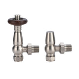 Traditional Thermostatic Radiator Valves Silver Nickel