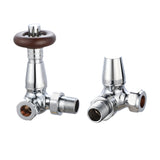 Traditional Corner Thermostatic Radiator Valves Chrome Plated
