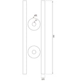 diagram of 300mm x 15mm Pipe tails with Floor Covers (pair)