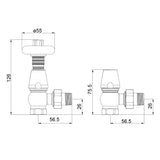 diagram of Traditional TRV Twin Pack Antique Brass