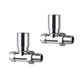 Modern Straight Decorative Radiator Valves (Pairs)