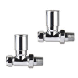 Modern Straight Decorative Radiator Valves (Pairs)