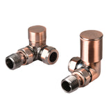 Modern Corner Decorative Manual Radiator Valve and Lockshield Valve Antique Copper