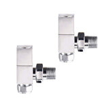 Square Angled Decorative Radiator Valves (Pairs)