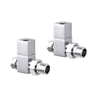 Square Straight Decorative Radiator Valves (Pairs)