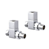 Square Straight Decorative Radiator Valves (Pairs)
