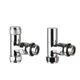 Modern Knurled head Angled Decorative Radiator Valve and Lockshield Valve