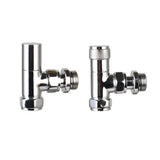 Modern Knurled head Angled Decorative Radiator Valve and Lockshield Valve