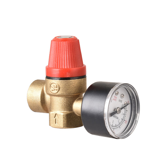 Pressure relief valve c/w gauge